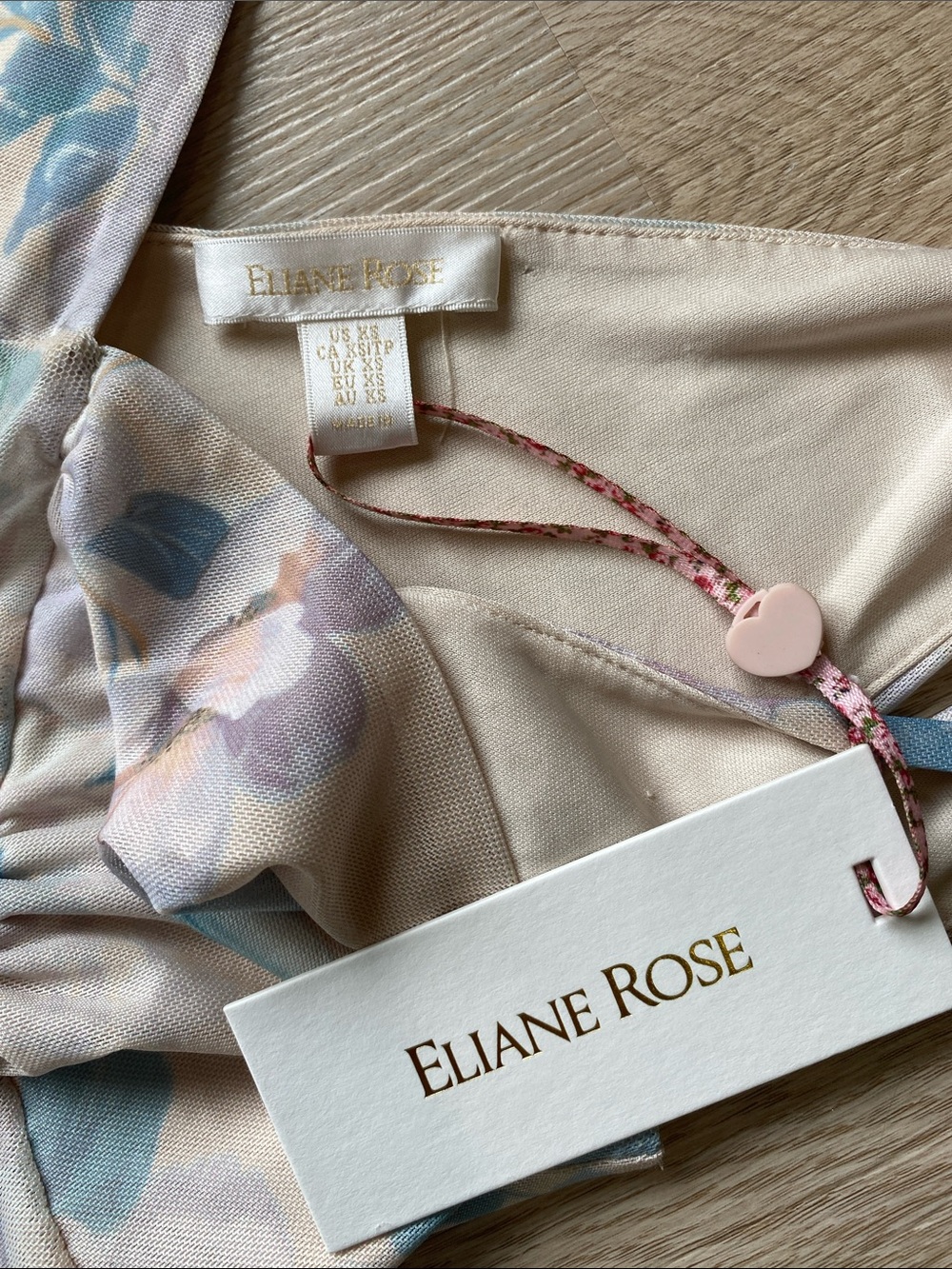 Eliane Rose Floral Mesh Maxi Dress XS NWT Romantic Drop Waist - Picture 4 of 12
